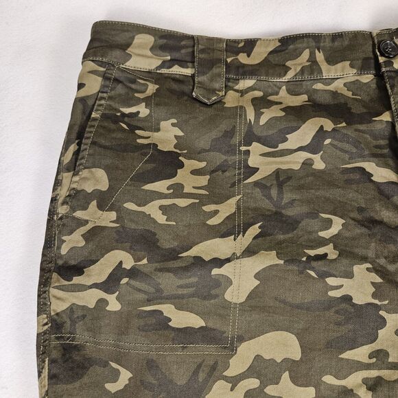 ELOQUII Cargo Pants Camo Plus Size 26 Cotton Stretch Ankle Zip Modern Casual - Picture 5 of 14